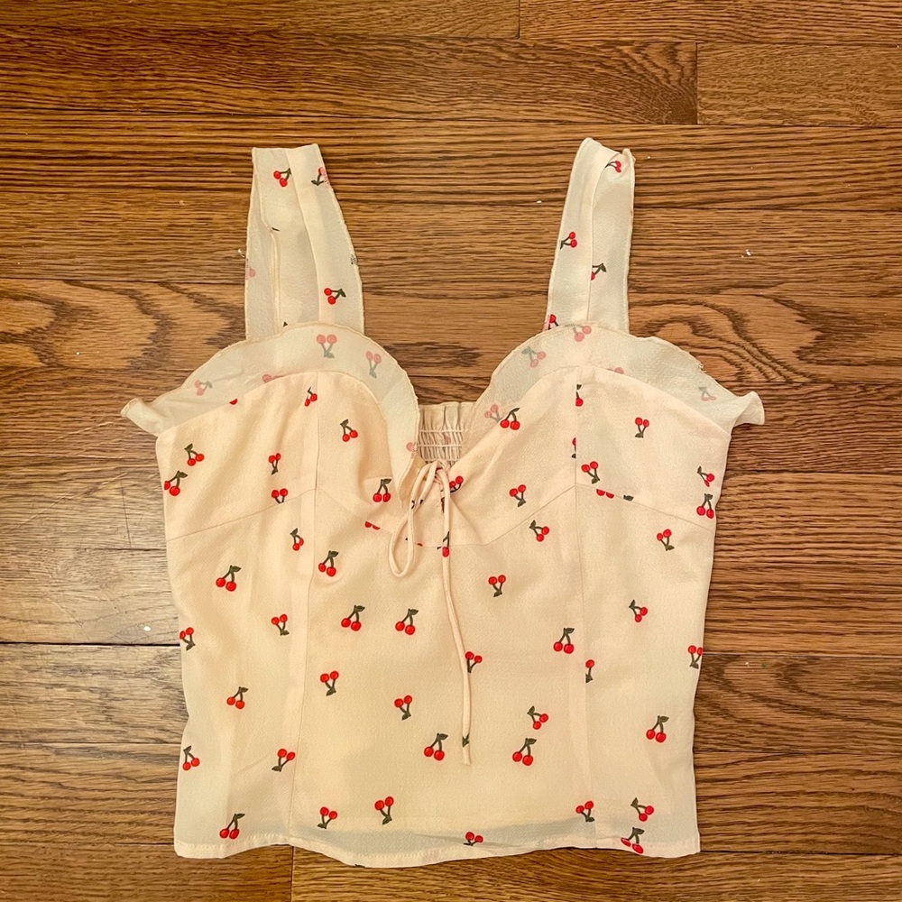 blush/nude cherry top